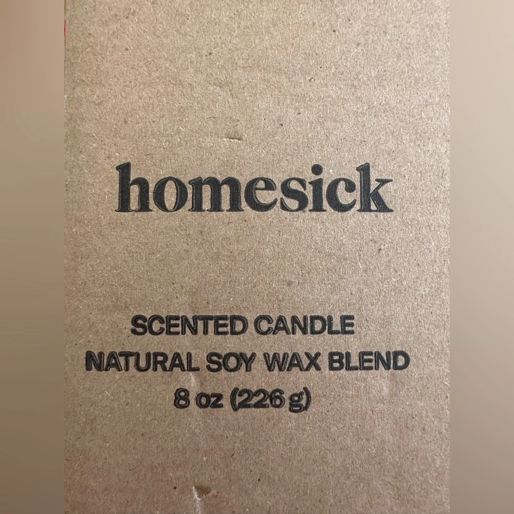 Homesick Scented Candle 8 oz Lemongrass Breeze Beige Ceramic Jar w Lid New